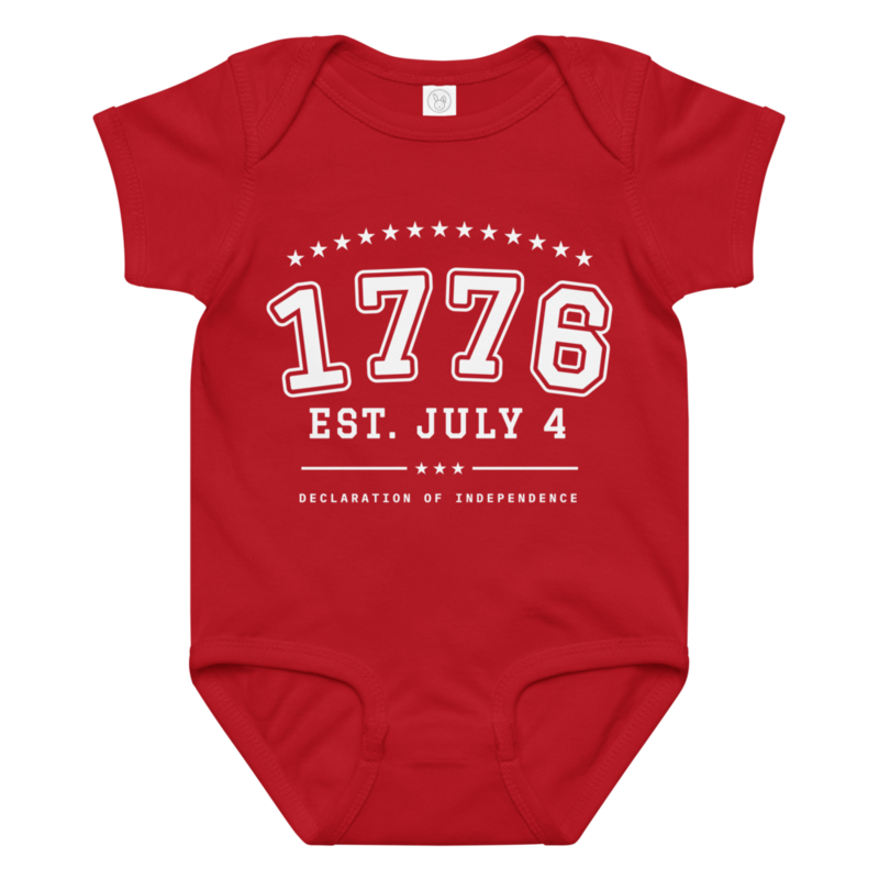 1776 Baby Bodysuit in Red