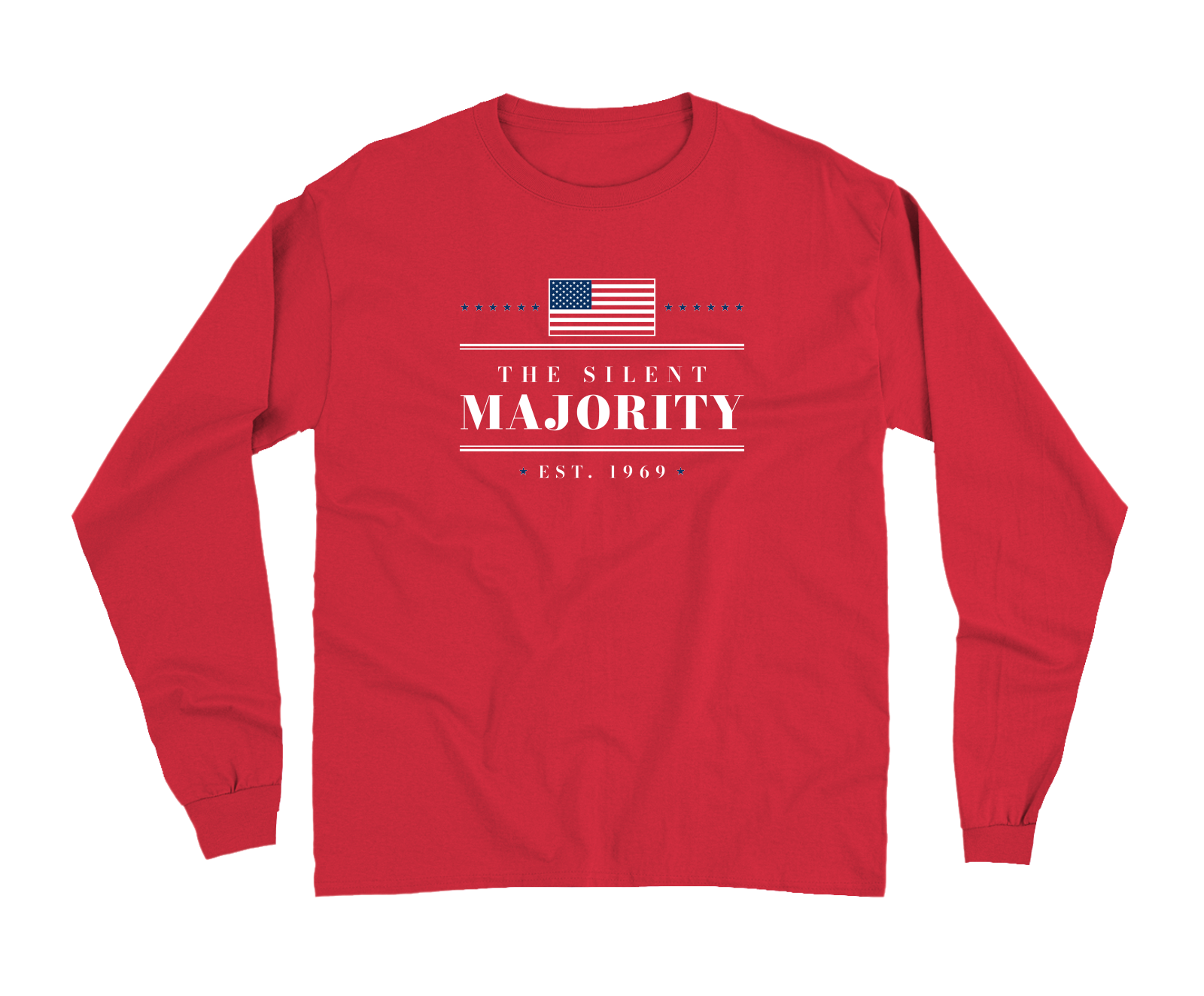 The Silent Majority Garment-Dyed Long Sleeve in Red