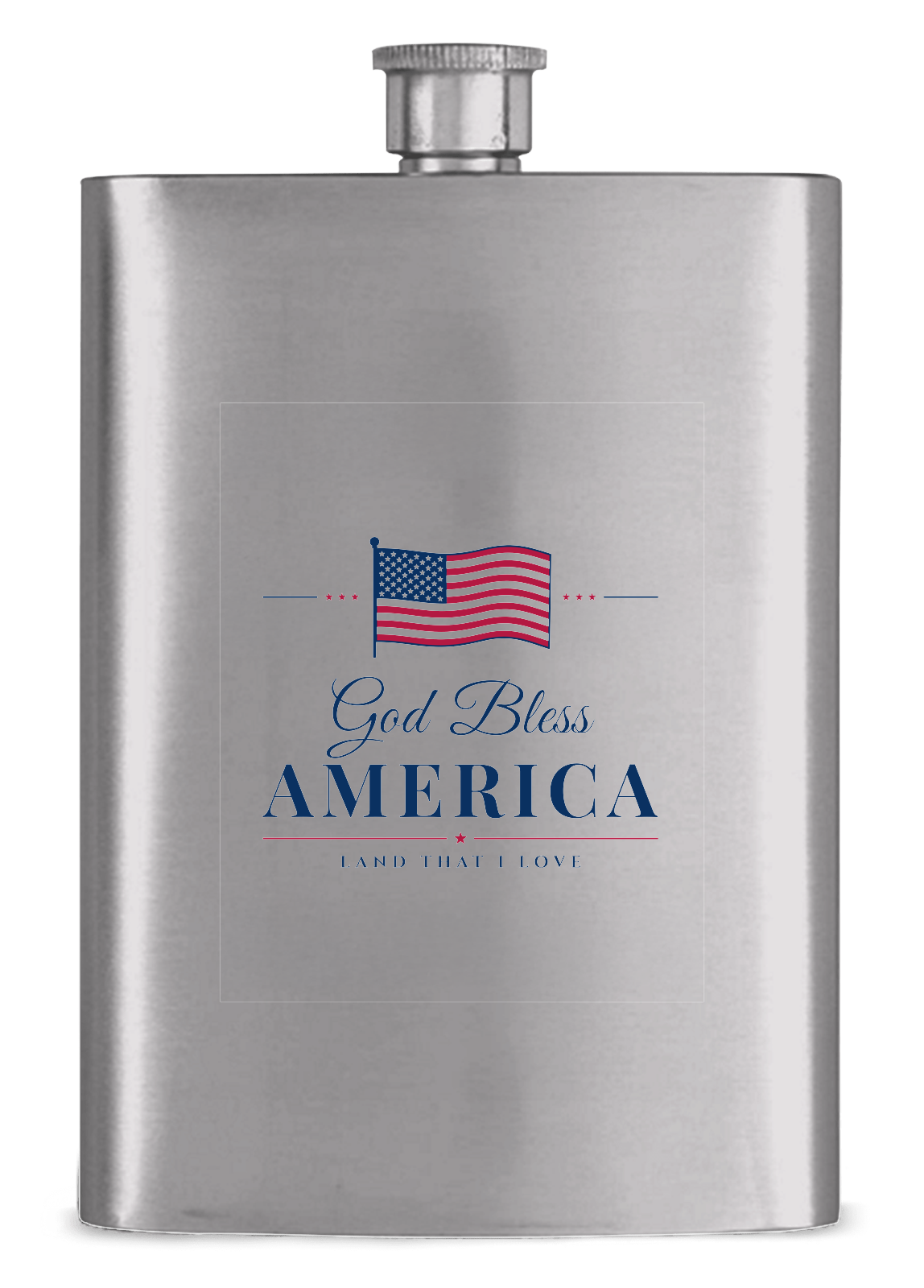 God Bless America Hip Flask