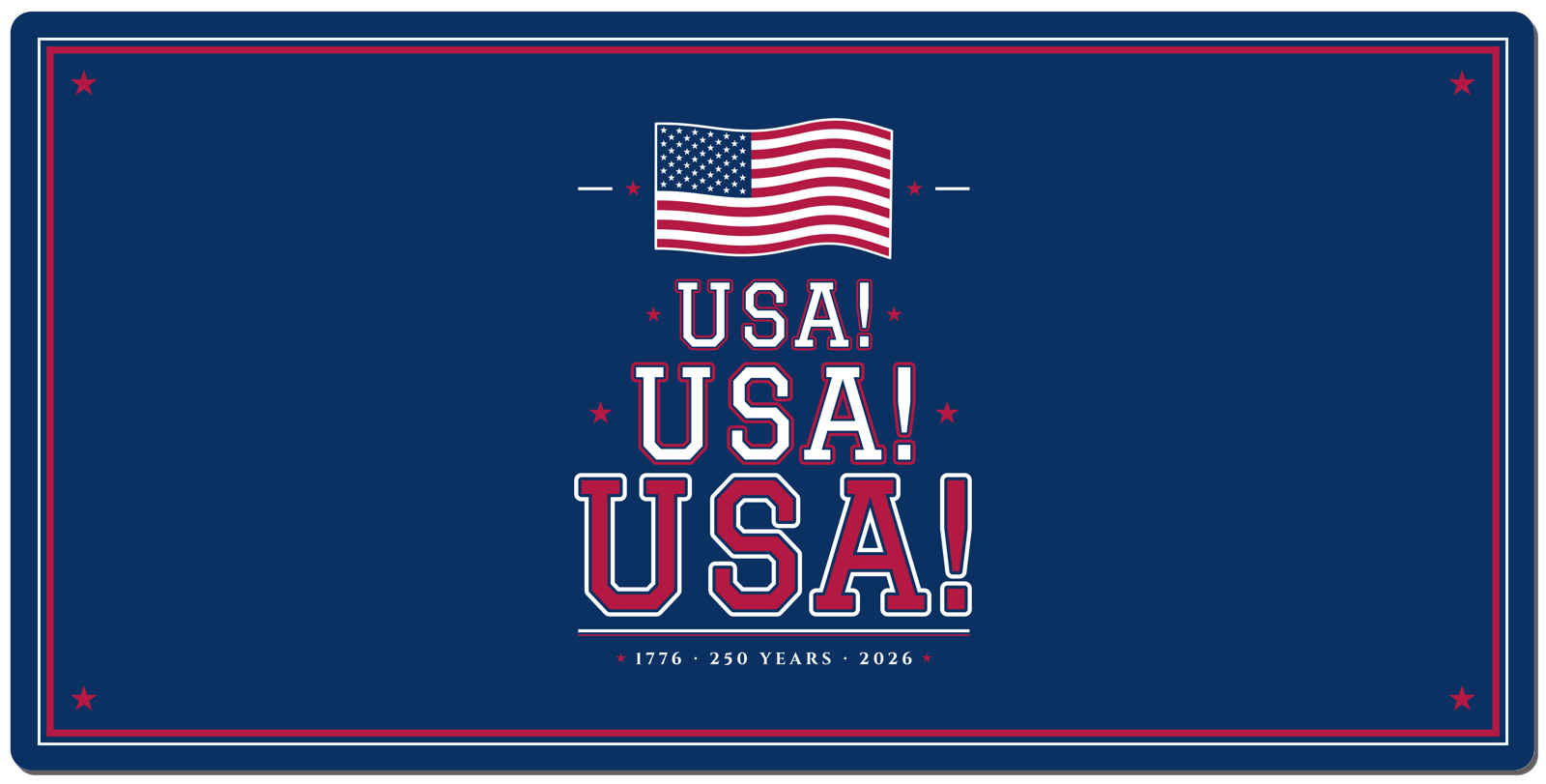 USA! USA! USA! Desk Mat