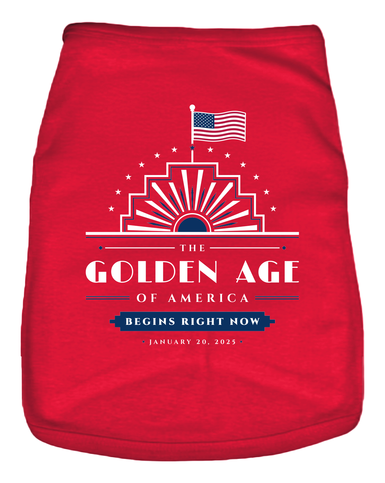 The Golden Age Dog Tank in Red