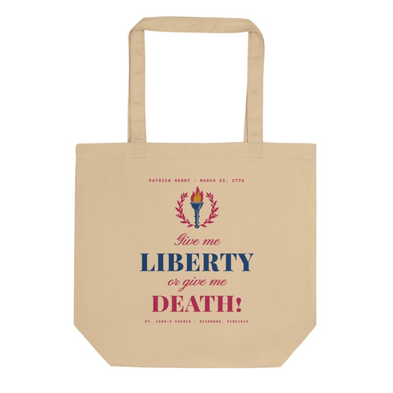 Liberty or Death Tote Bag in Oyster