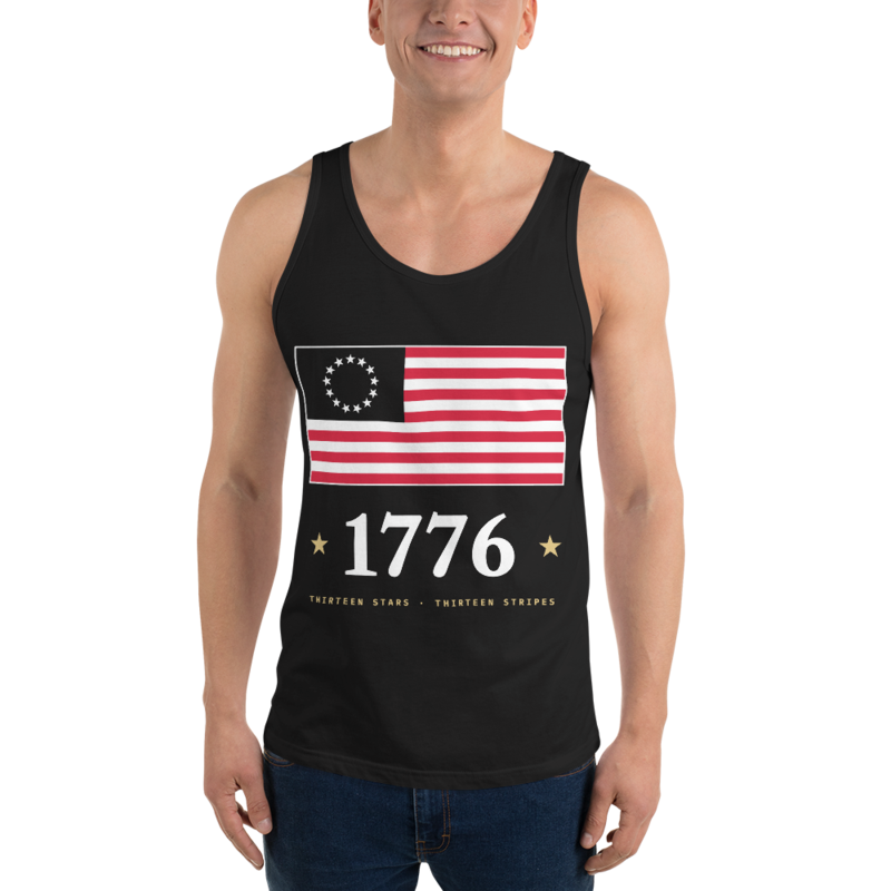 Betsy Ross 1776 Tank Top in Black
