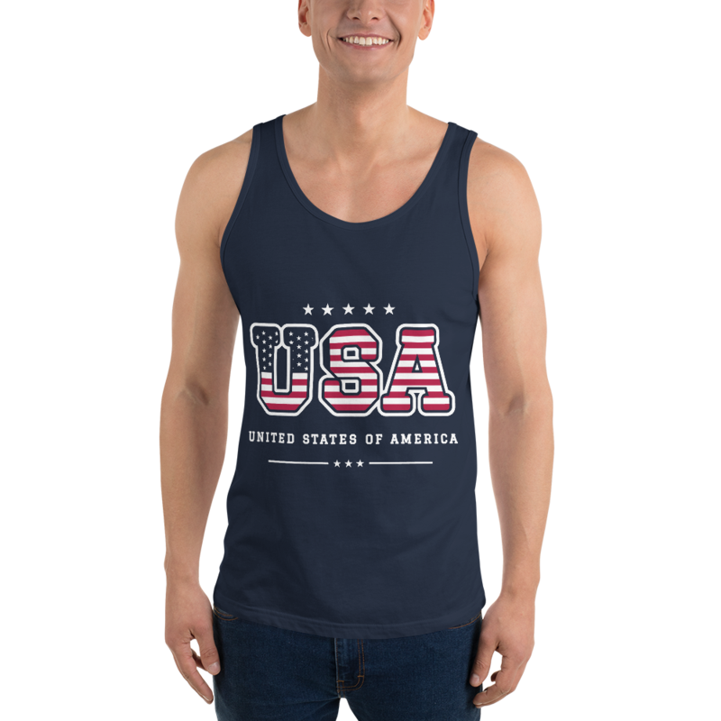 USA Tank Top in Navy