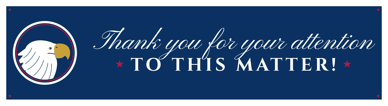 Thank You for Your Attention Car Magnet