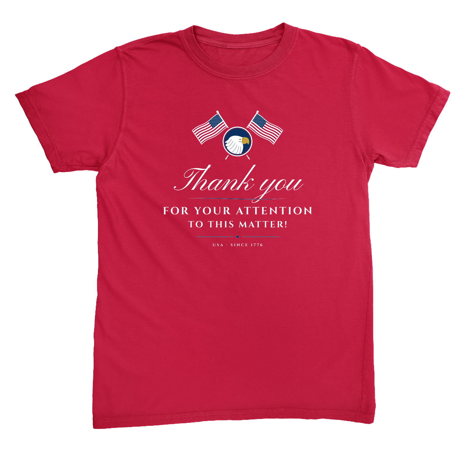 Thank You for Your Attention Heavyweight Tee in Red
