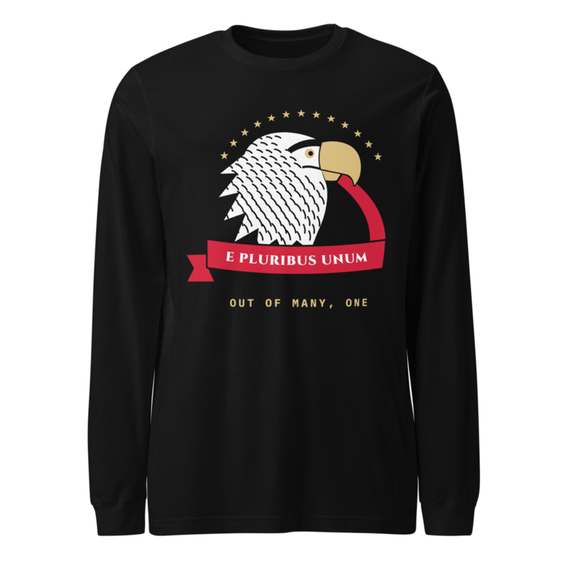 E Pluribus Unum Long Sleeve Tee in Black