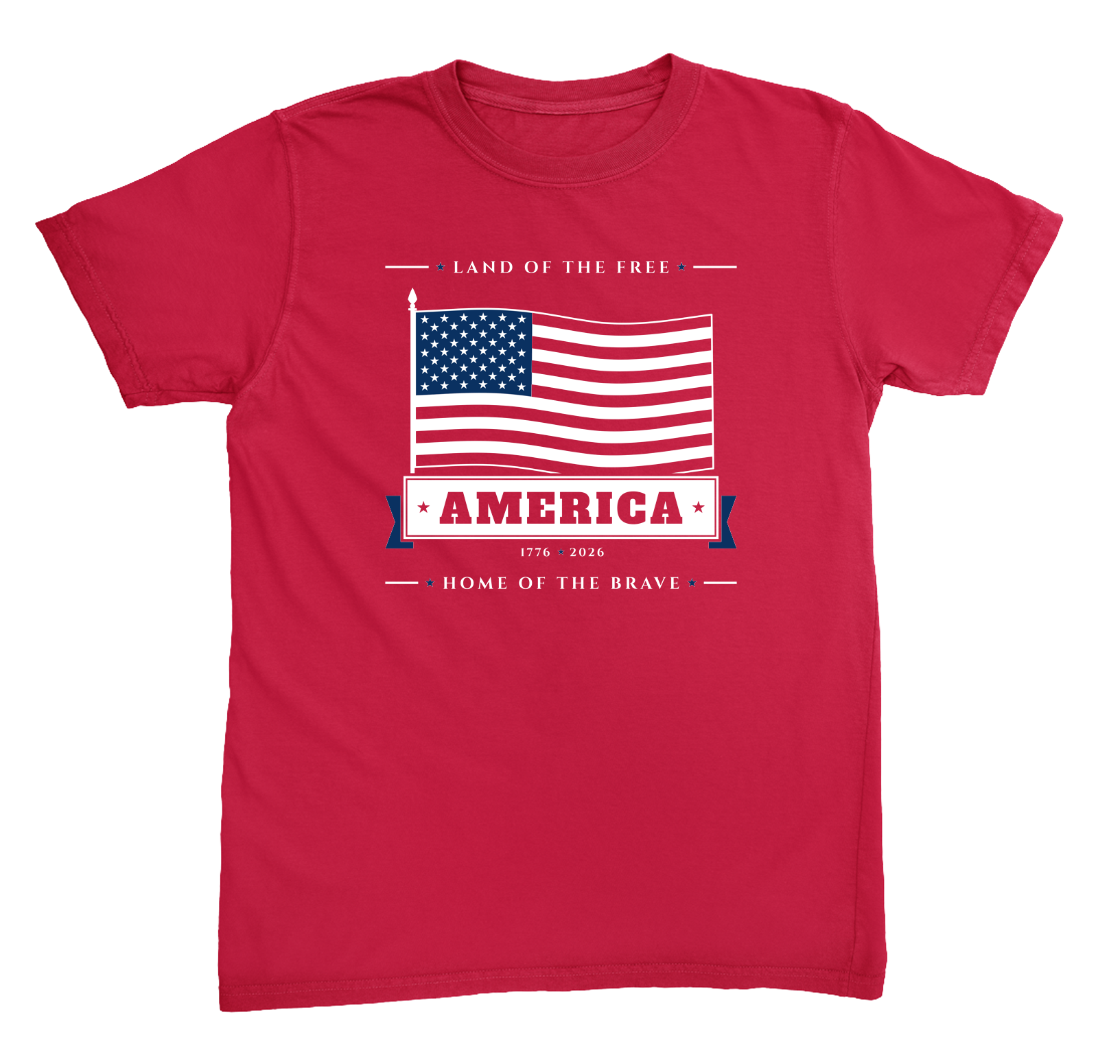America Heavyweight Tee in Red
