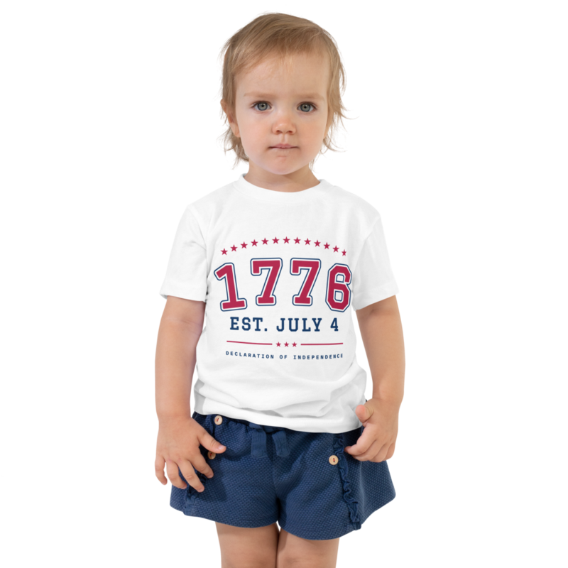 1776 Toddler Tee in White