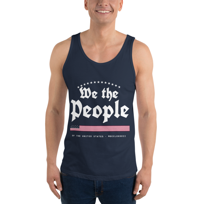 We the People Tank Top in Navy