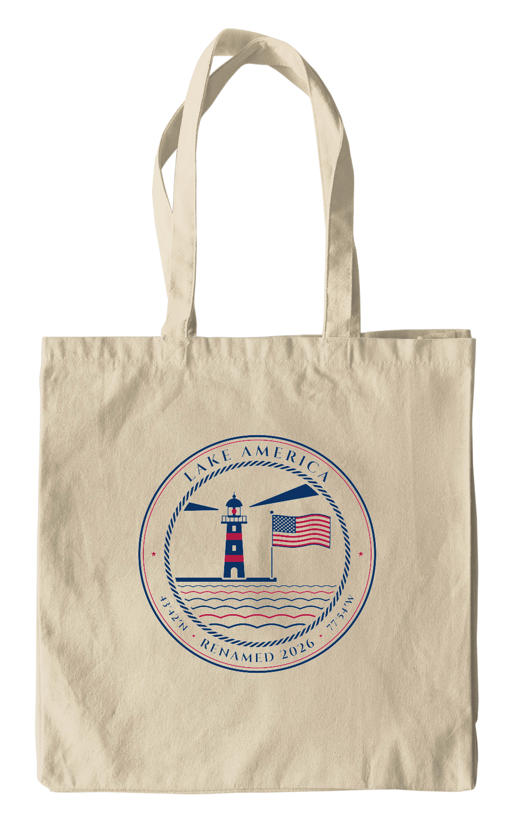 Lake America Canvas Tote