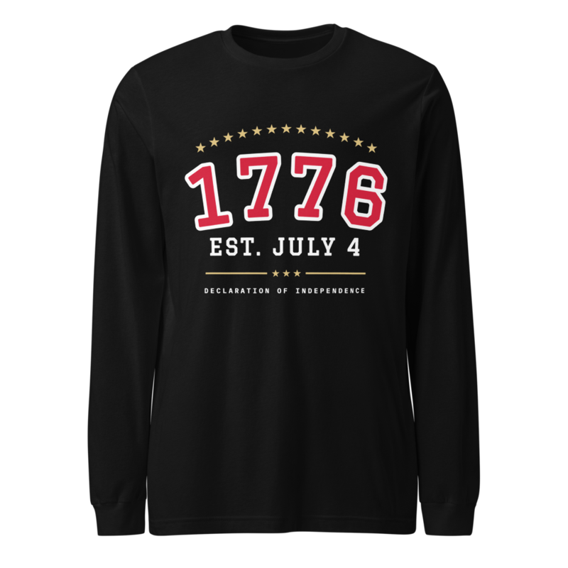 1776 Long Sleeve Tee in Black