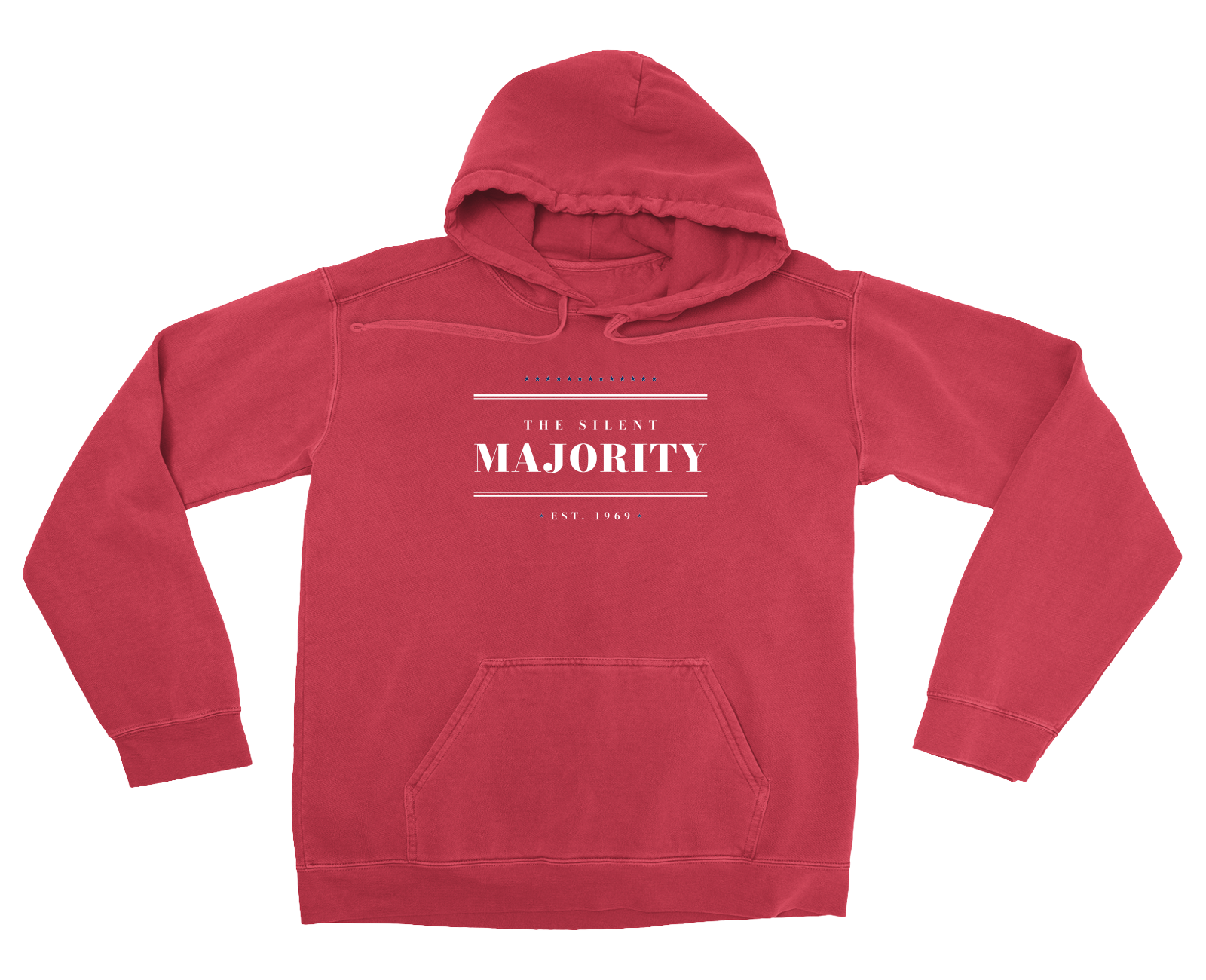 The Silent Majority Garment-Dyed Hoodie in Crimson
