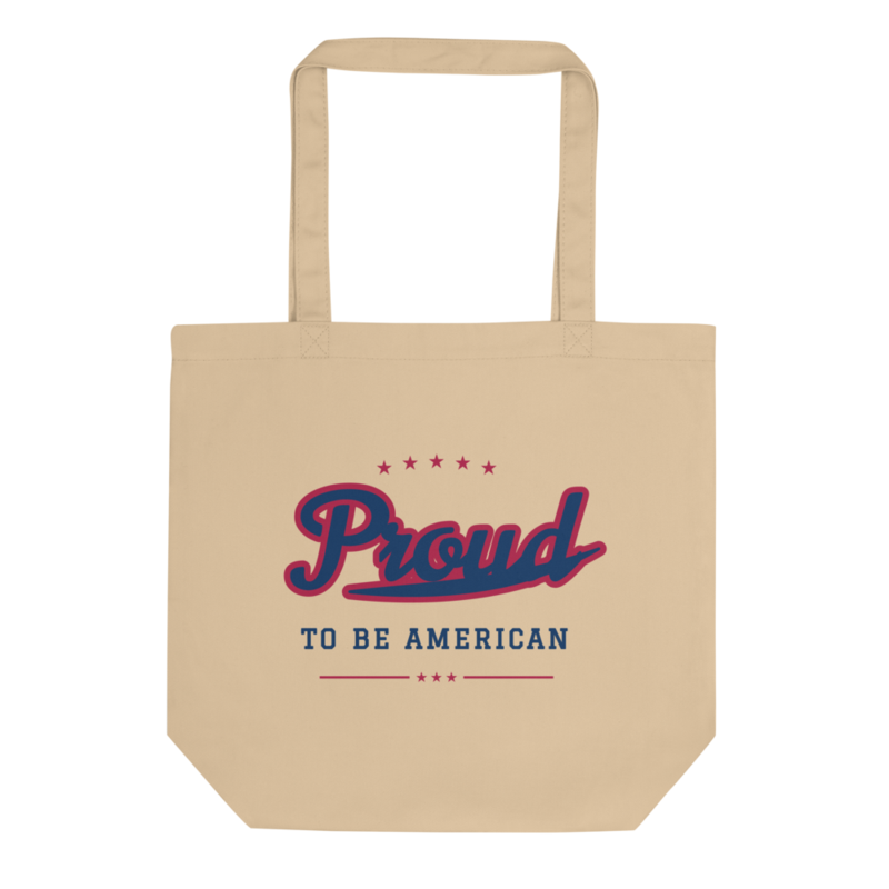Proud to Be American Tote Bag in Oyster