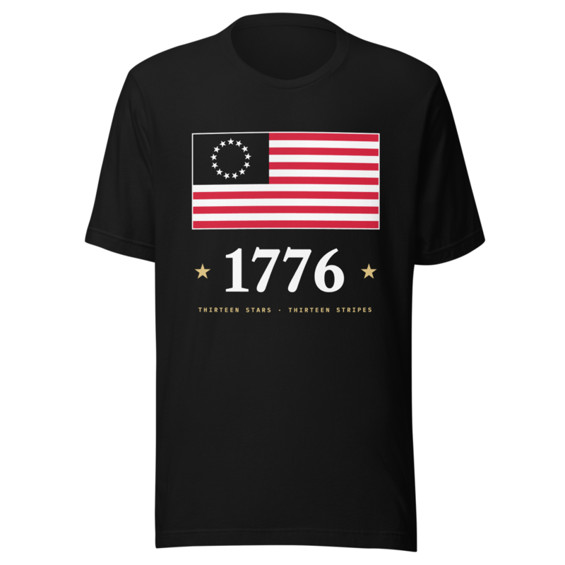 Betsy Ross 1776 Tee in Black