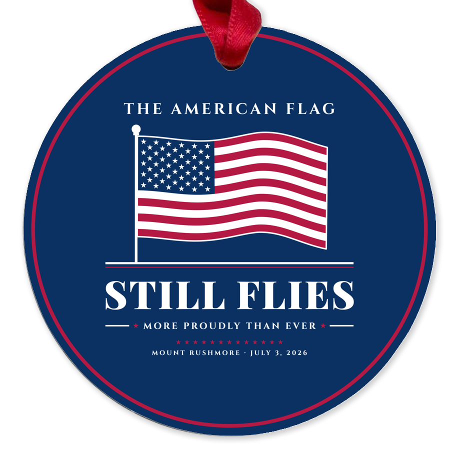 The American Flag Still Flies Maple Ornament