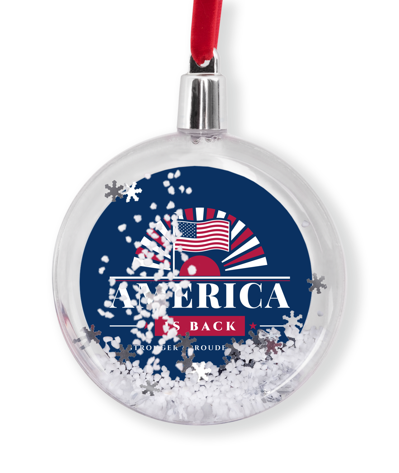 America Is Back Snow Globe Ornament