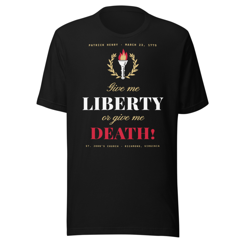 Liberty or Death Tee in Black