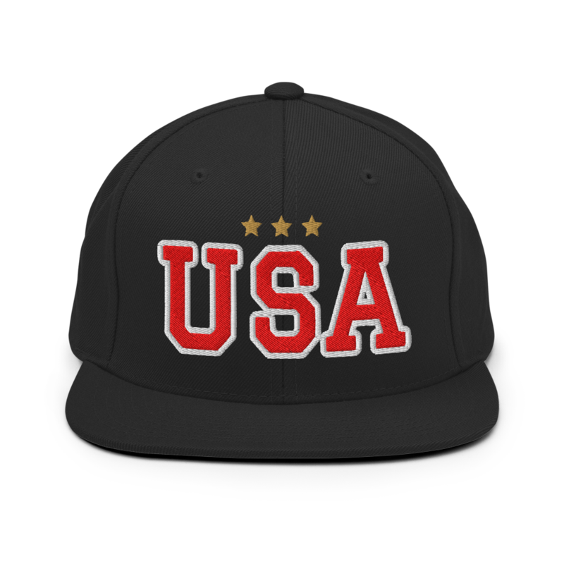 USA Snapback in Black