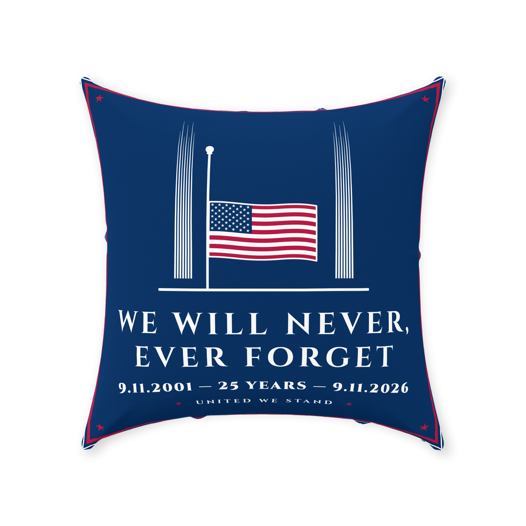 We Will Never, Ever Forget Linen Throw Pillow