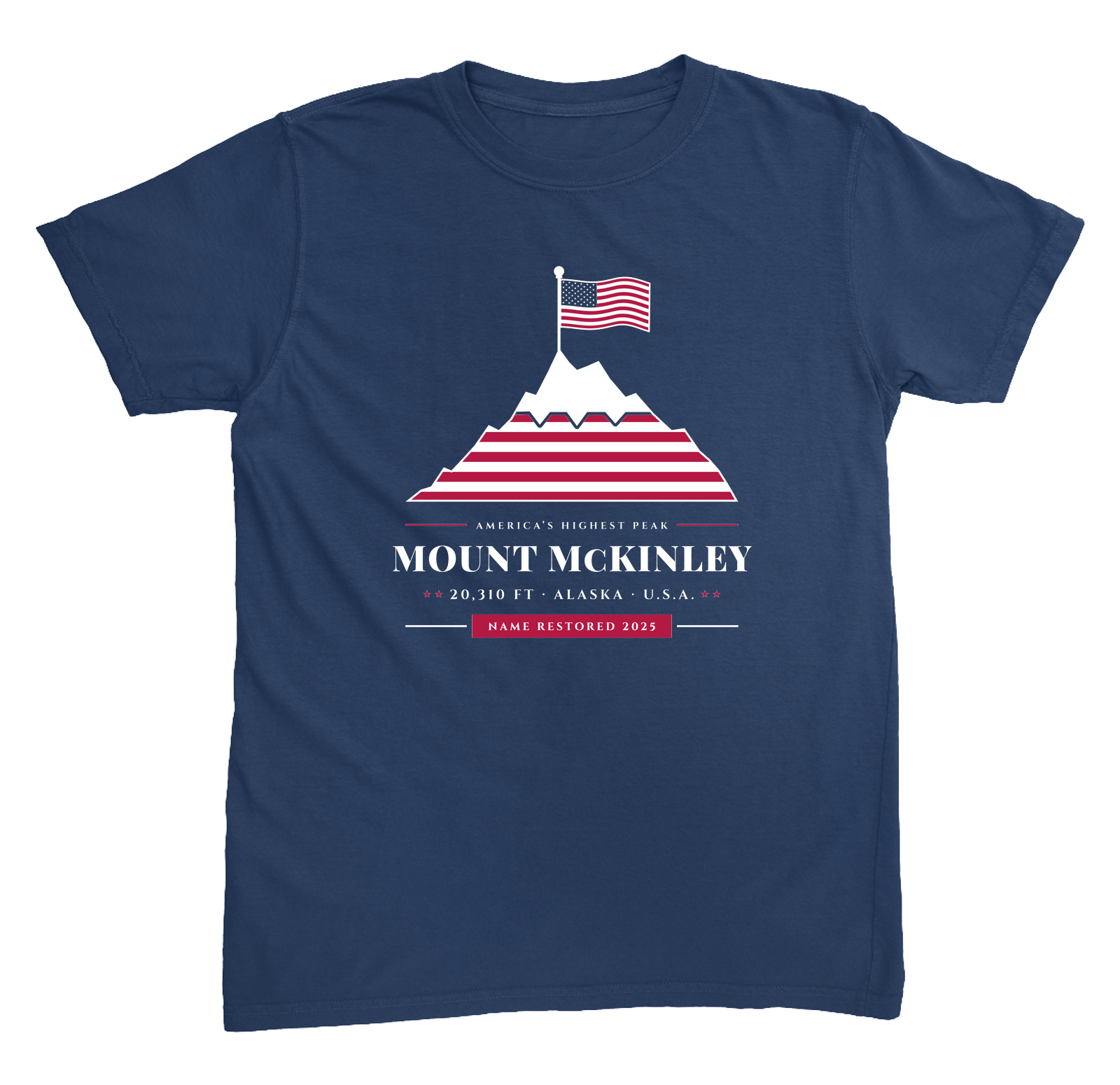 Mount McKinley U.S.-Sewn Tee in Navy