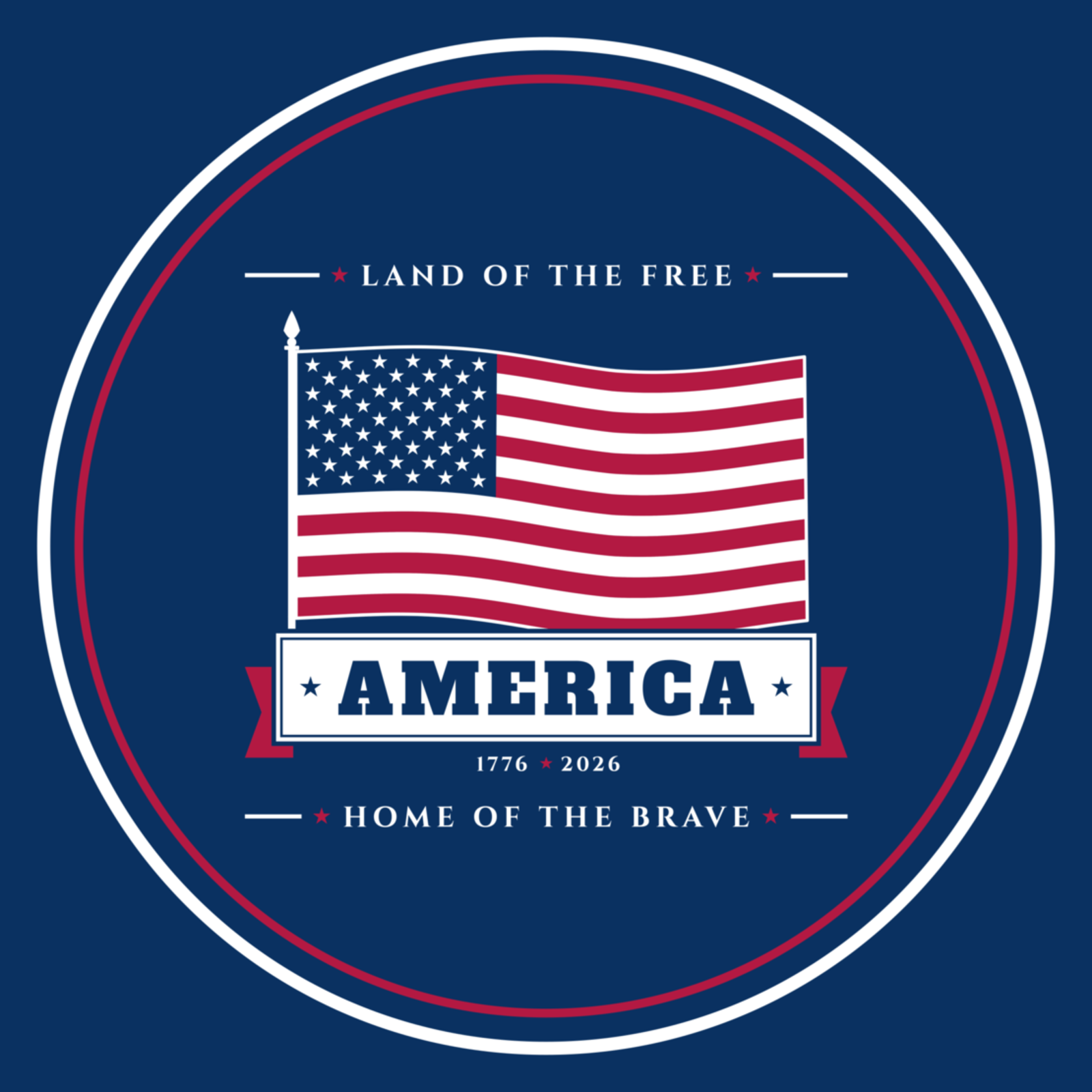 America Metal Ornament