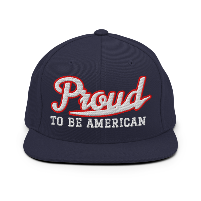 Proud to Be American Snapback in Navy