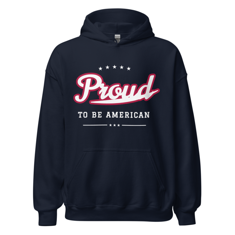 Proud to Be American Hoodie in Navy