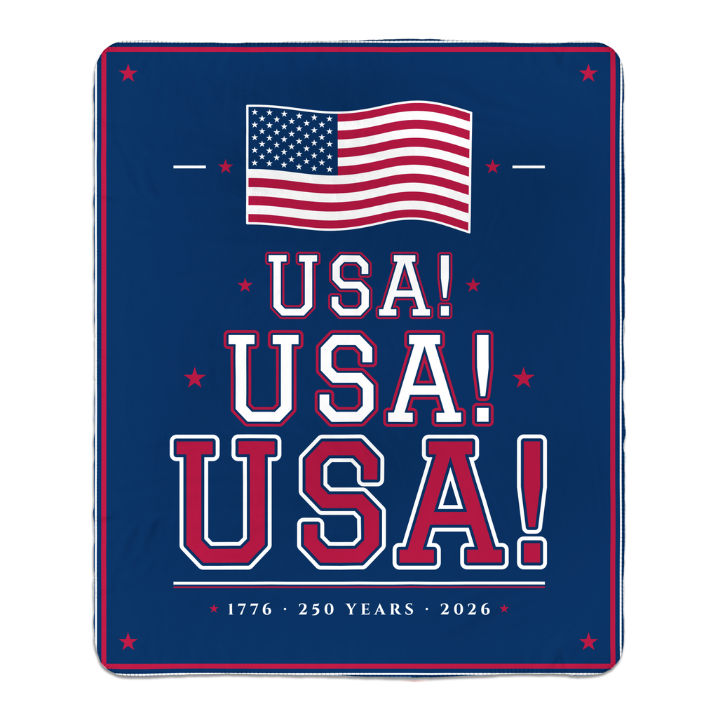 USA! USA! USA! Sherpa Blanket
