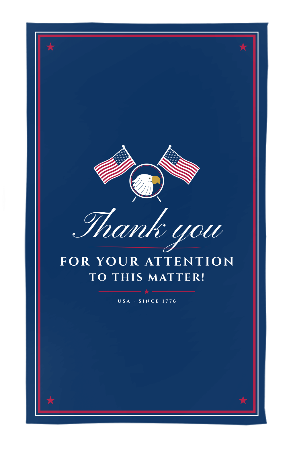 Thank You for Your Attention Hand Towel