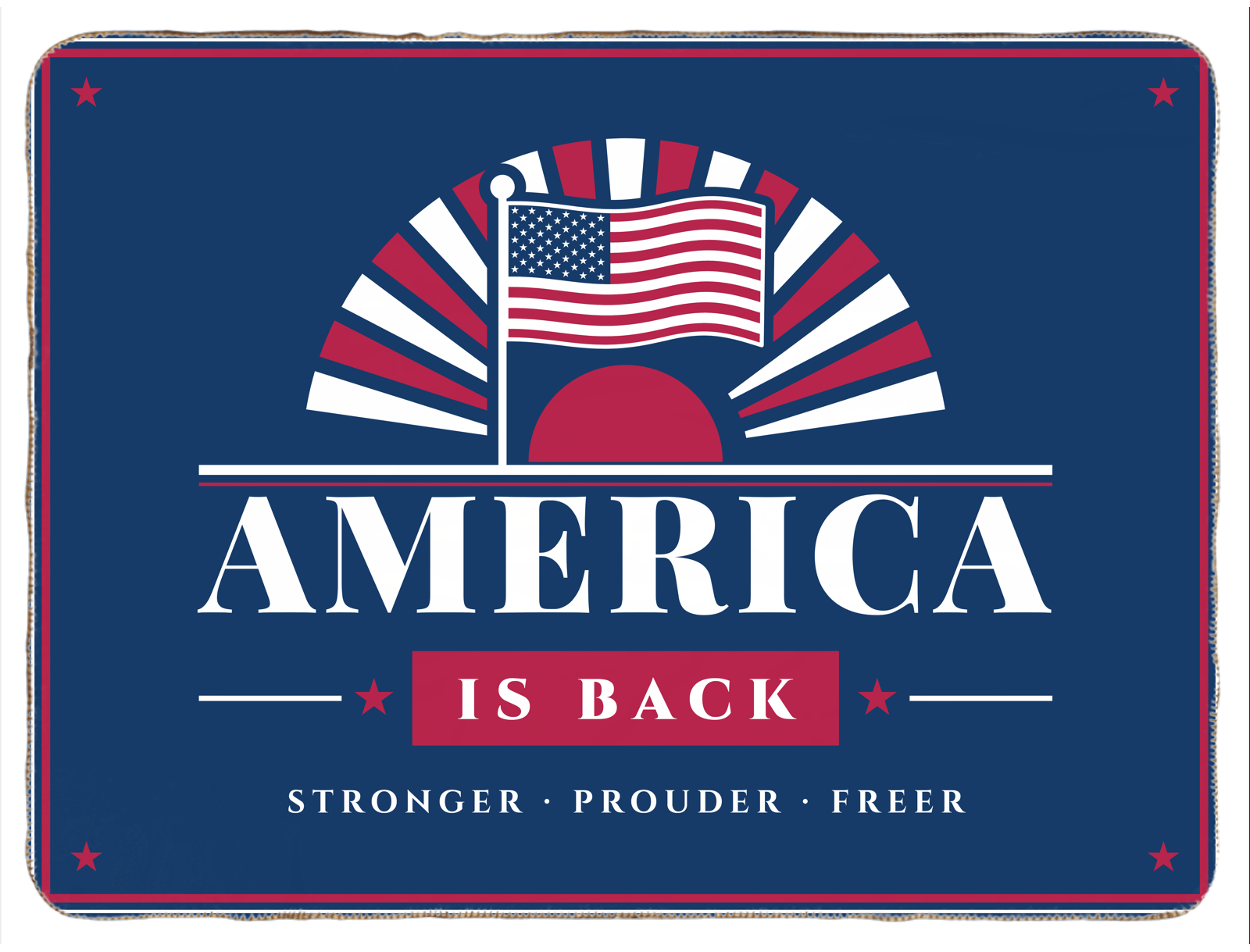 America Is Back Baby Sherpa Blanket
