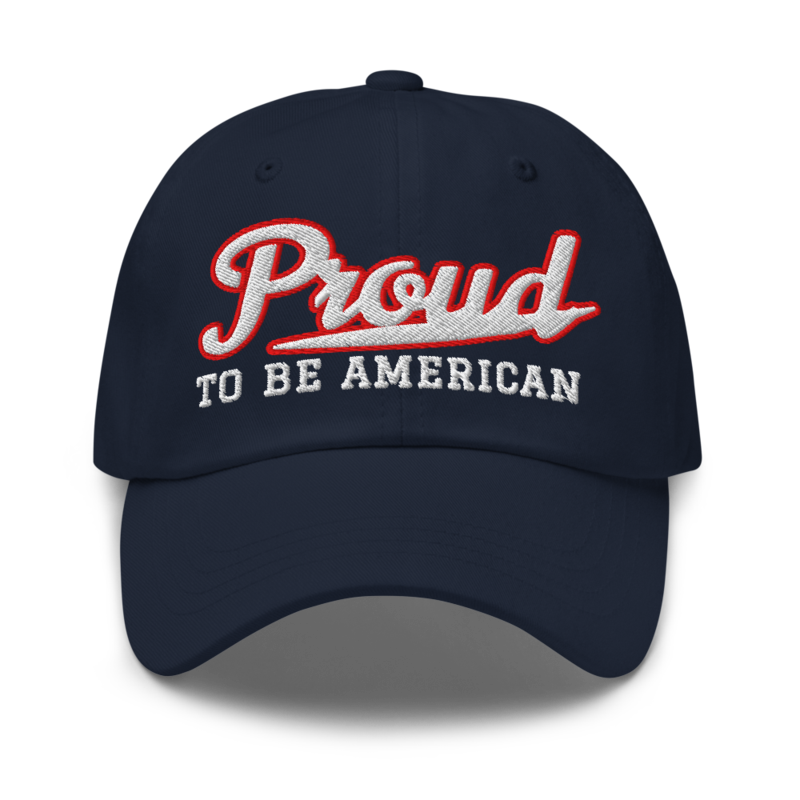 Proud to Be American Dad Hat in Navy