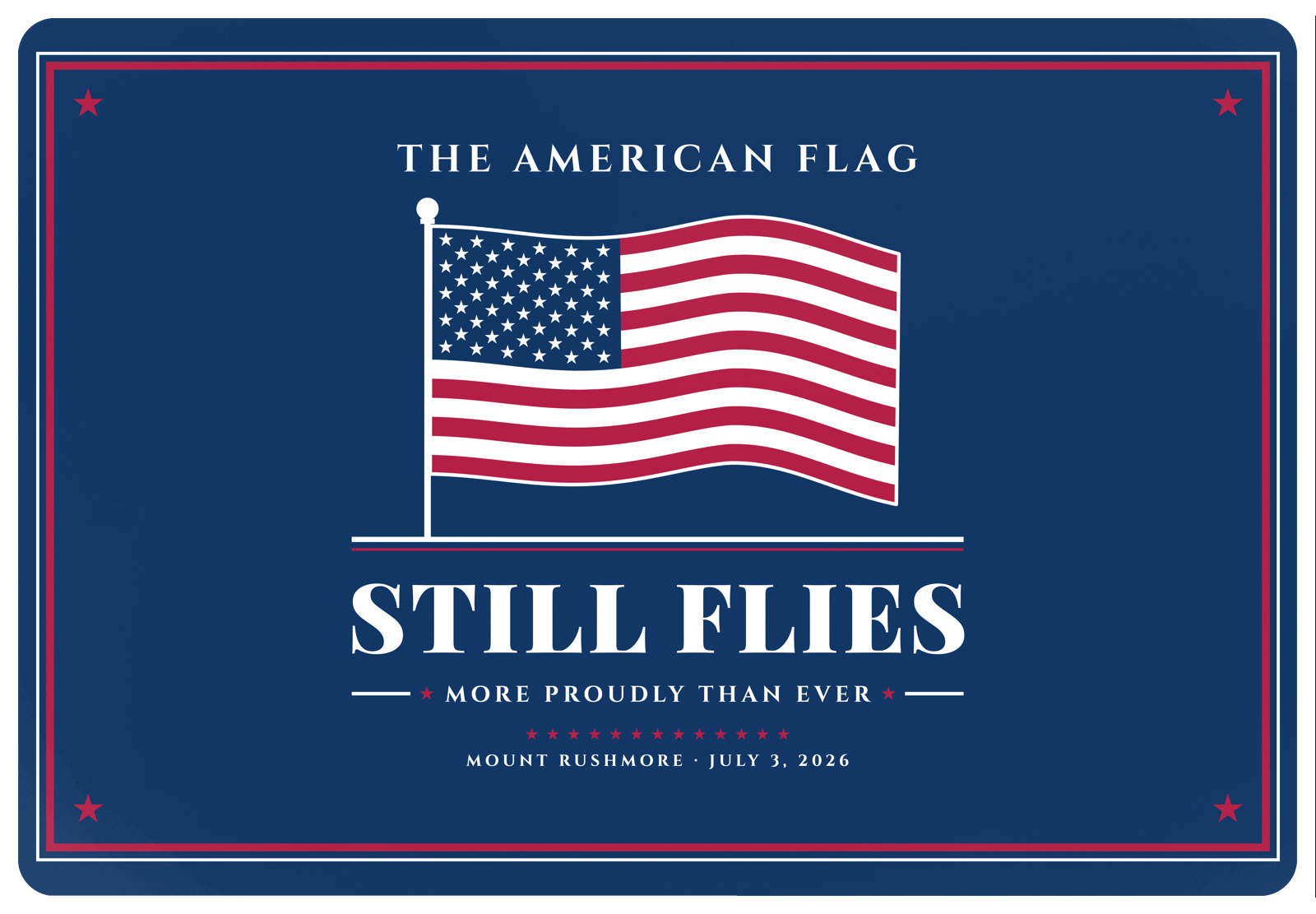 The American Flag Still Flies Pet Placemat
