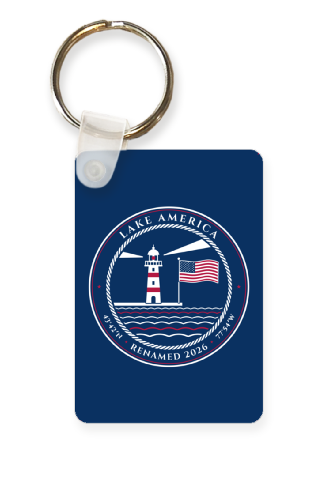 Lake America Metal Key Chain