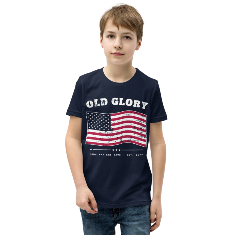 Old Glory Youth Tee in Navy