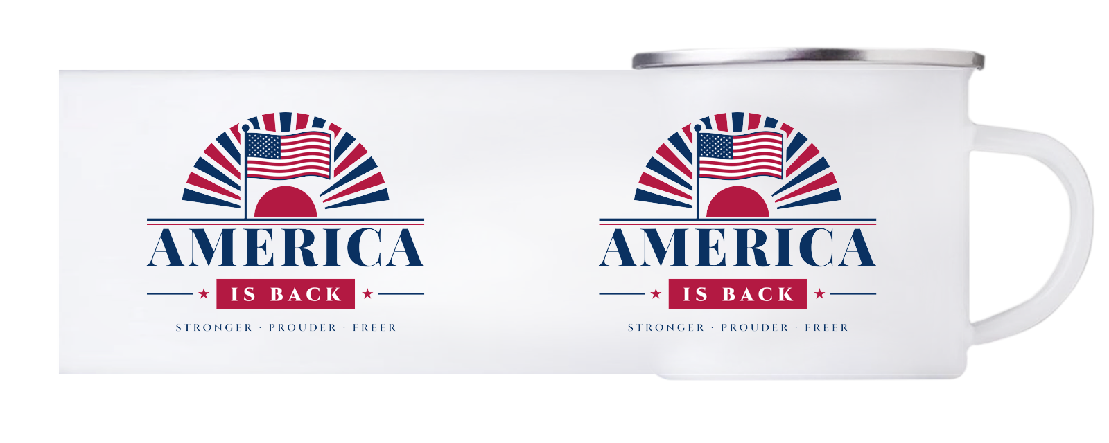 America Is Back Enamel Camp Mug
