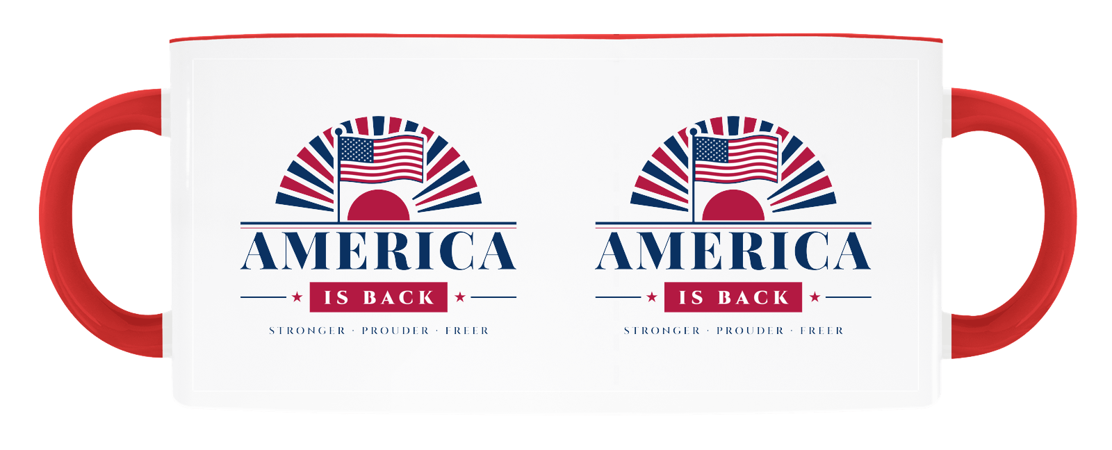 America Is Back Accent Mug in Red Accents