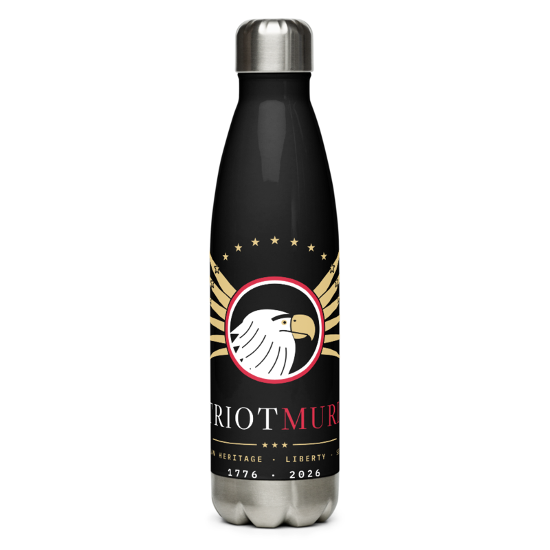 PatriotMurica Crest Water Bottle in Black