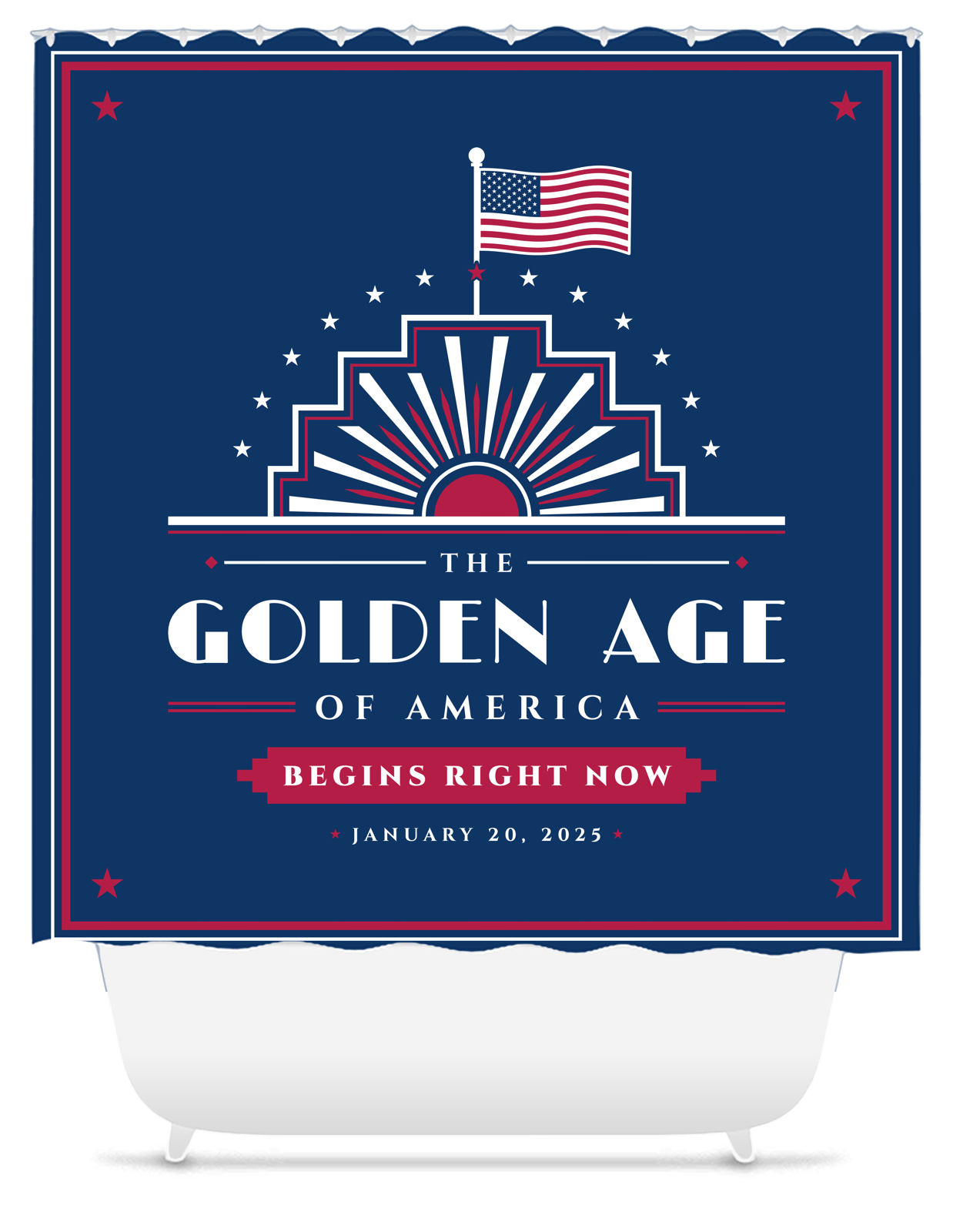 The Golden Age Shower Curtain