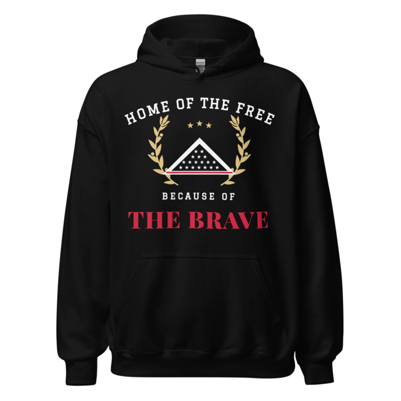 Home of the Brave Hoodie in Black