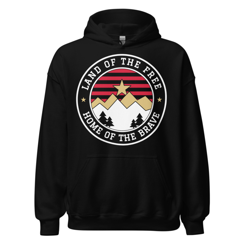Land of the Free Hoodie in Black