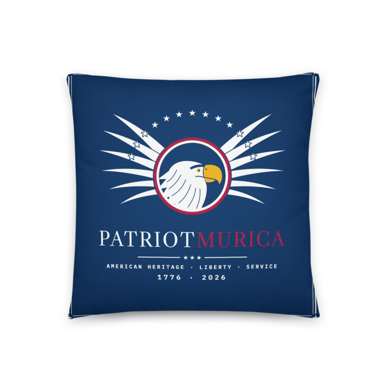 PatriotMurica Crest Throw Pillow