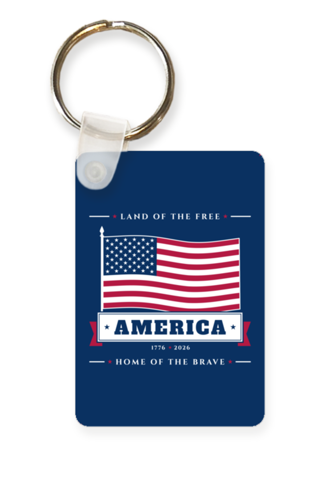 America Metal Key Chain