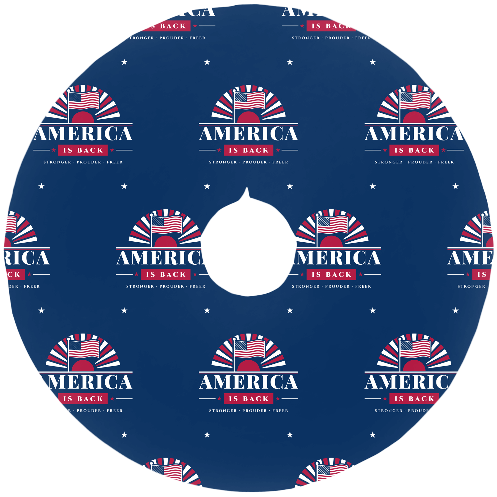 America Is Back Christmas Tree Skirt