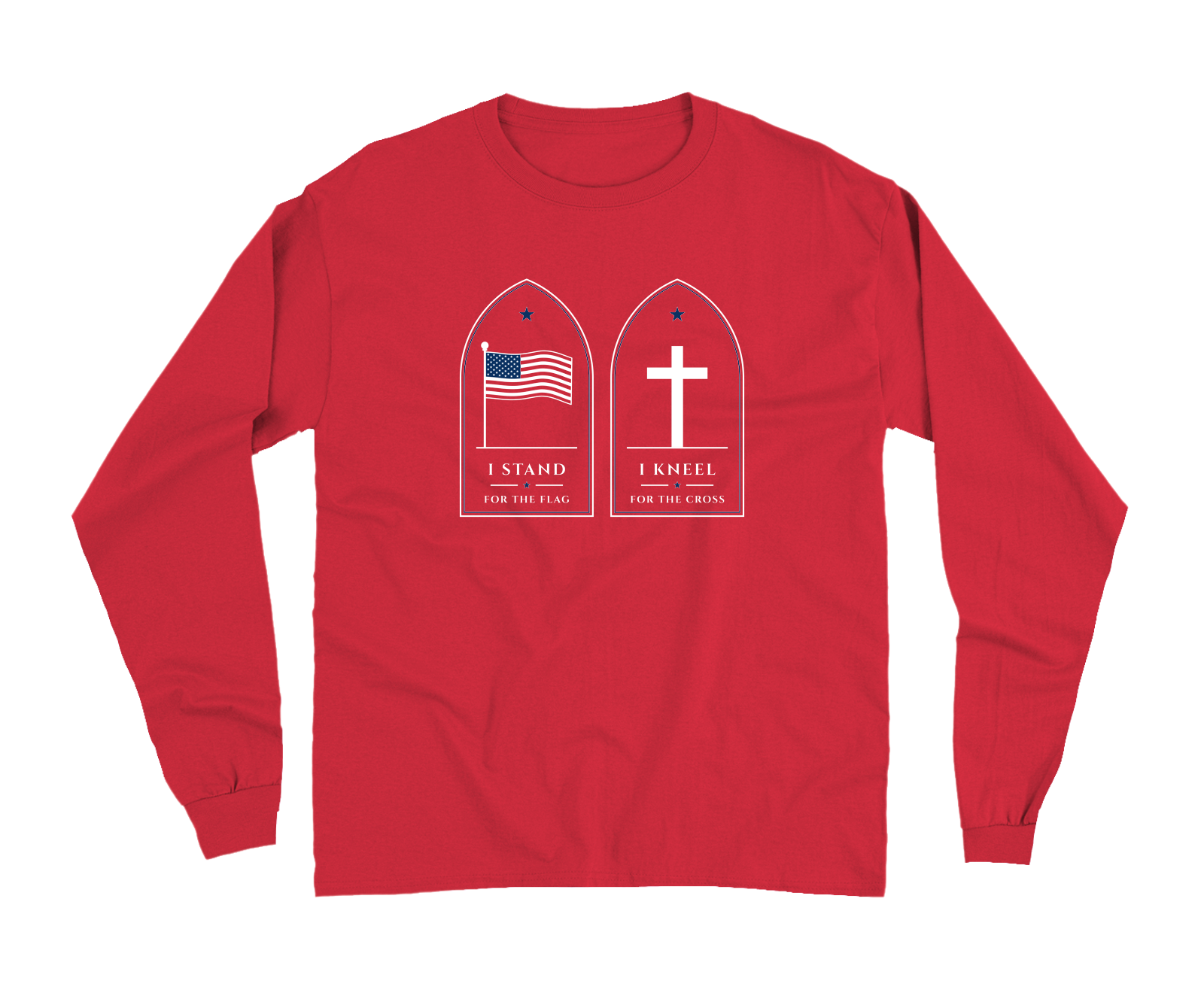 Stand for the Flag Garment-Dyed Long Sleeve in Red
