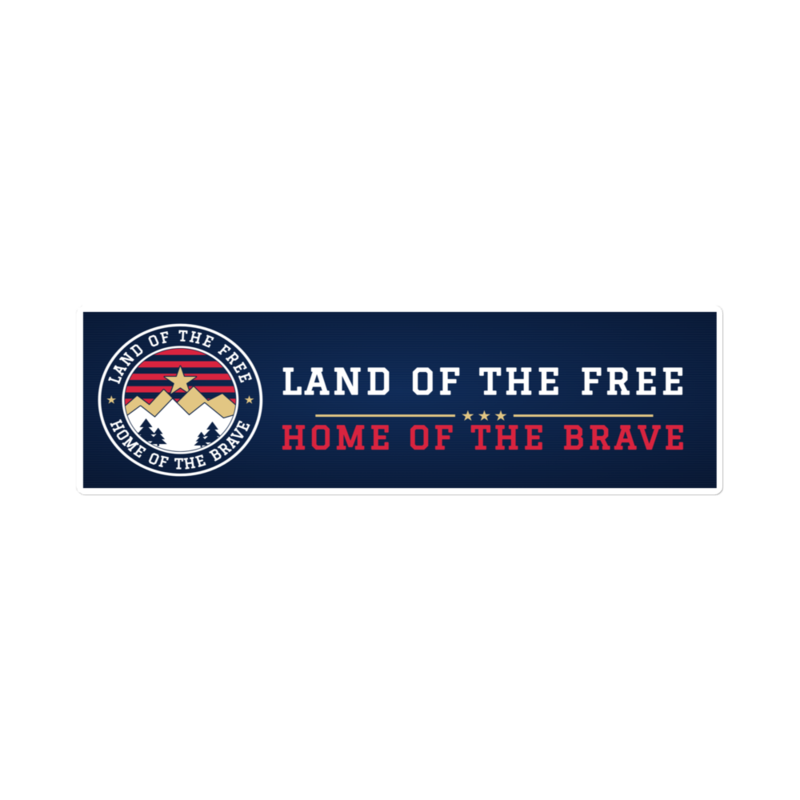 Land of the Free Bumper Sticker
