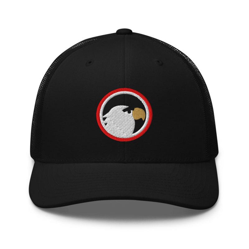 PatriotMurica Crest Trucker Hat in Black