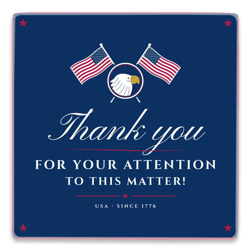 Thank You for Your Attention Acrylic Magnet