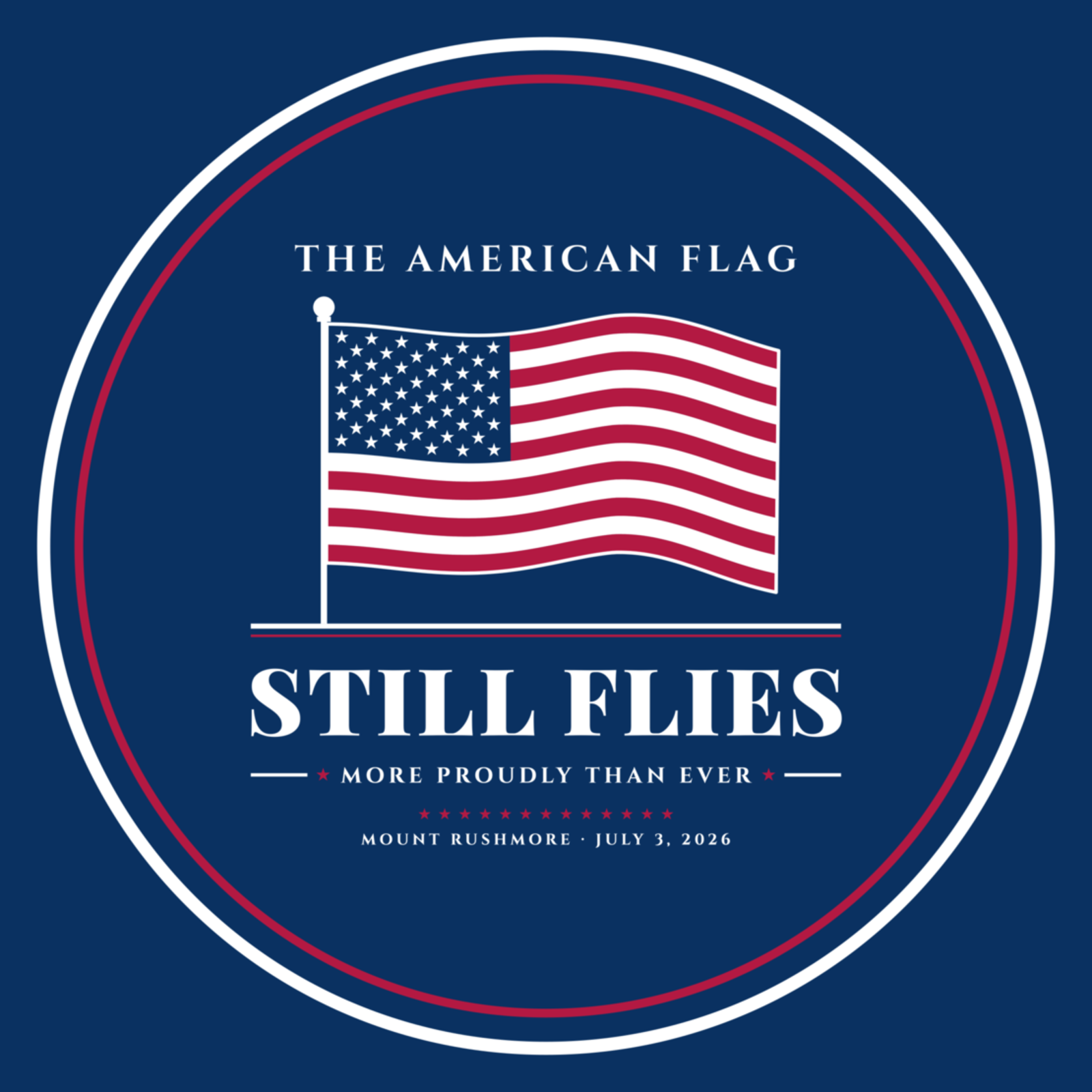 The American Flag Still Flies Metal Ornament