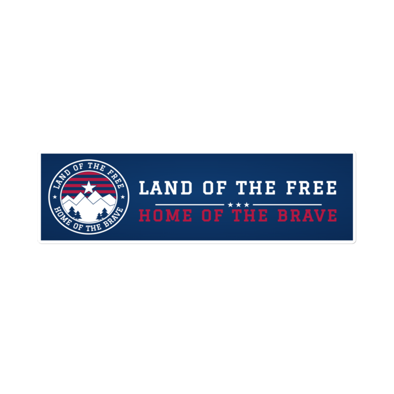 Land of the Free Bumper Sticker
